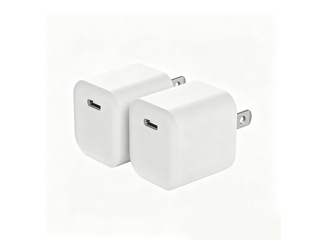 2Pack 20W Fast Charging USB-C Wall Charger, 1-Port PD 3.0 for iPhone, Samsung, iPad, Tablets, Phones, Travel-Friendly Size, White
