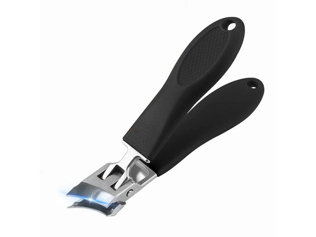 Wide Jaw Opening Anti-Splash Slanted Nail Clipper, Nail Clippers for Ingrown Nails, Long Handle Anti-slip Nail Clippers, Wide Mouth Toe Nail...