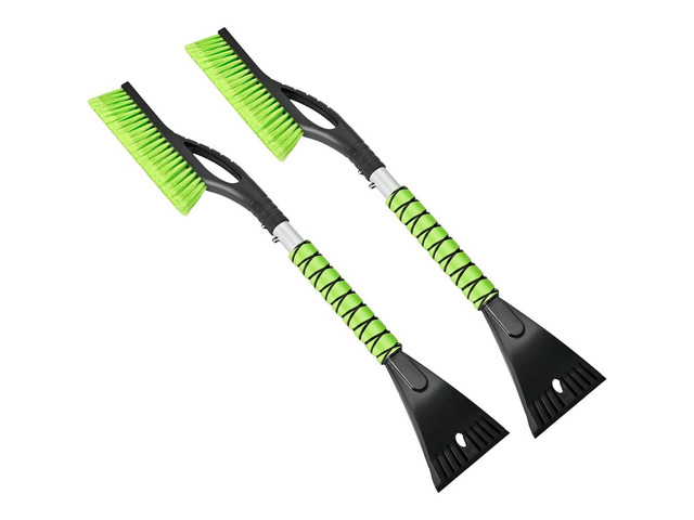 27' 2-in-1 Detachable Snow Brush & Ice Scrapers for Car Windshield, Snow Removers with No-Scratch Bristles, Ergonomic Handles & Easy Storage,...
