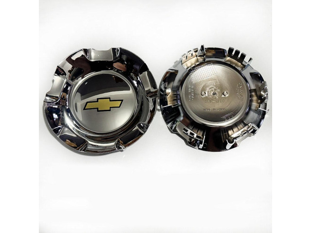 Electroplated silver Hubcap Center Cap Fits Chevy LTZ Replaces 9596007 9595152 6 Lug 7.125'' Wheel Cap Fits 2007-2013 Tahoe Silverado Suburban...