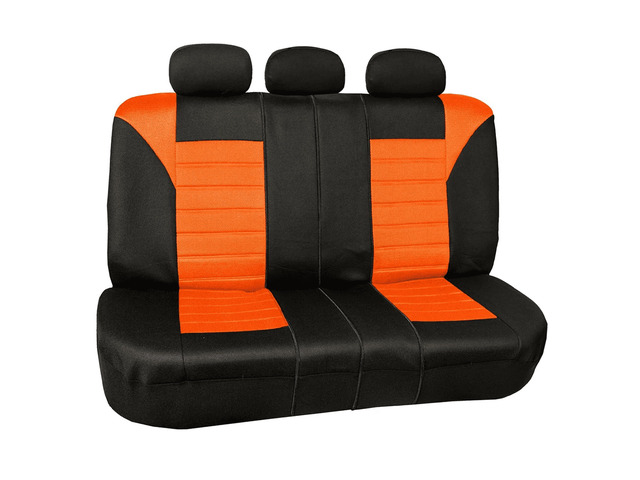 Premium 3D Air Mesh Seat Covers with Removable Headrests - for SUV, Sedan, Van - Rear Orange