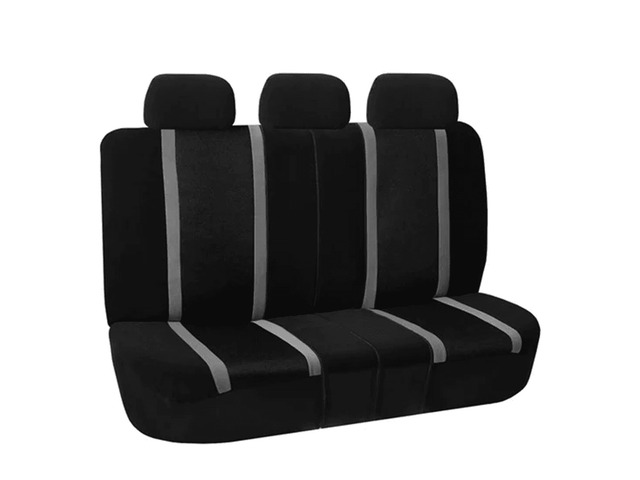 Sports 3D Air Mesh Seat Covers with Removable Headrests - for Car, Suvs, Truck, and Vans - Rear Gray