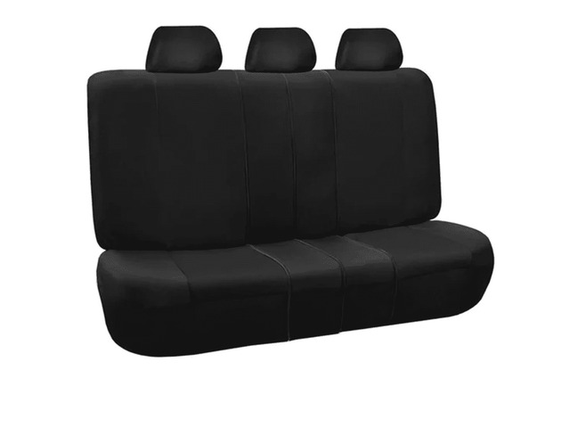 Classic Seat Covers with Removable Headrests - for Sedans, Suvs, and Vans - Rear Black