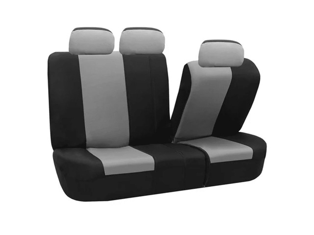 Classic Seat Covers with Removable Headrests - for Sedans, Suvs, and Vans - Rear Gray
