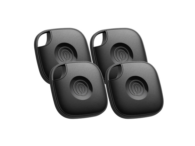 Tile - Bluetooth Tracker, Keys Finder and Item Locator for Keys, Bags and More. Phone Finder. Both iOS and Android Compatible. 4-Pack (Black)