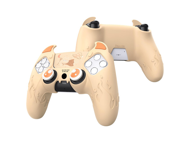 PlayVital Halloween Cute Demon Controller Silicone Case for ps5, Kawaii Controller Cover Gamepad Skin Protector for ps5 with Touch Pad Sticker &...