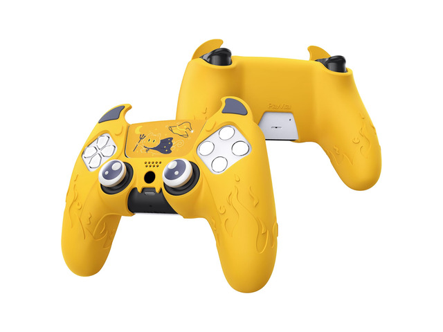 PlayVital Halloween Cute Demon Controller Silicone Case for ps5, Kawaii Controller Cover Gamepad Skin Protector for ps5 with Touch Pad Sticker &...