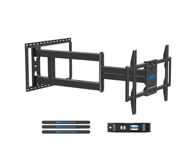 Long Arm TV Wall Mount Full Motion TV Mount for 42-94' TVs Wall Mount TV Bracket with 40' Extension Arm, Swivel & Tilt, Fits 16', 18', 24' Studs,...