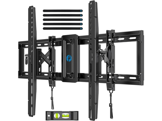 Advanced Tilt TV Mount for 4290 inch TVs up to 132 lbs TV Mount Bracket with 15° Full Tilt, 6-inch Arm Extension, Slide to Center, 16/18/24 Wood...
