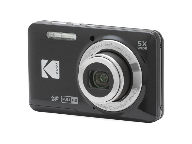 PIXPRO FZ55 16MP Compact Digital Camera, 5X Optical Zoom, Black 1080p Full HD Video, 28mm Wide Angle Lens, 2.7 Inch LCD, Point and Shoot, Vlogging...