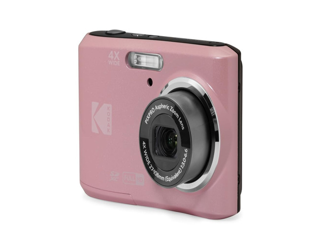 PIXPRO FZ45 16MP Compact Digital Camera, 4X Optical Zoom, AA, Pink 1080p Full HD Video, 27mm Wide Angle Lens, 2.7 Inch LCD, Point and Shoot,...