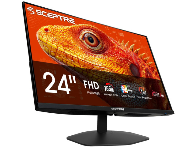 New! 24-inch Prime Gaming Monitor DisplayPort x2 165Hz HDMI x2 165Hz Build-in Speakers, Machine Black 2027 (E248B-FW165T Series)