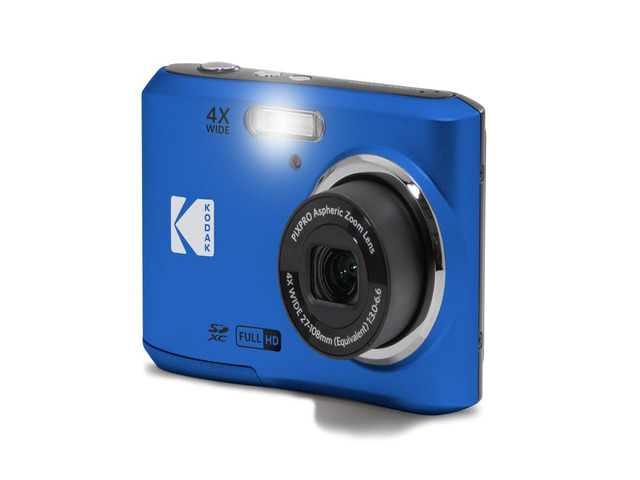 PIXPRO FZ45 16MP Compact Digital Camera, 4X Optical Zoom, AA, Blue 1080p Full HD Video, 27mm Wide Angle Lens, 2.7 Inch LCD, Point and Shoot,...