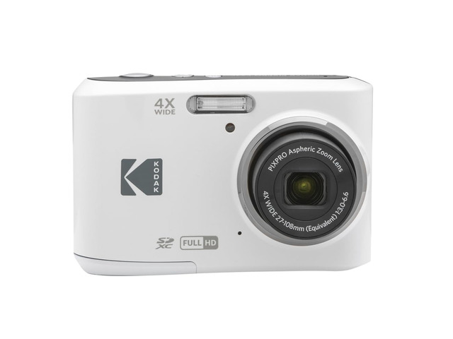 PIXPRO FZ45 16MP Compact Digital Camera, 4X Optical Zoom, AA, White 1080p Full HD Video, 27mm Wide Angle Lens, 2.7 Inch LCD, Point and Shoot,...