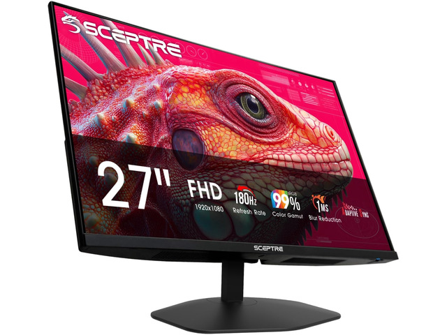 New! 27-inch Prime Gaming Monitor DisplayPort x2 180Hz HDMI x2 180Hz Build-in Speakers, Machine Black 2027 (E275B-FW180T Series)