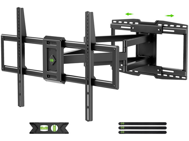 8' Sliding Design/Heavy Duty Full Motion TV Wall Mount for 32-120' TVs, Ultra-Large Dual Arm Mount for 16/18/24' Studs with...