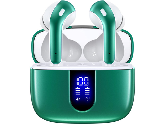 Bluetooth Headphones True Wireless Earbuds 60H Playback LED Power Display Earphones with Wireless Charging Case IPX5 Waterproof in-Ear Ear buds...