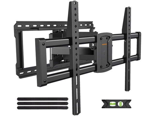 Full Motion 75 85 86 90 97'' TV Wall Mount Bracket,Loads 150 lbs Heavy Duty TV Mount, Swivel Tilt Extension Level, Complete Metal Bars & Wall...