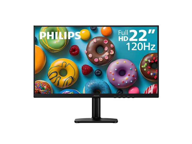 22 Inch Computer Monitor FHD 120Hz Overclocked IPS VESA, 22E2N1100 1920×1080 LED Monitor, 1ms MPRT, Adaptive Sync, HDMI 1.4, VGA, Flicker-Free, Low...