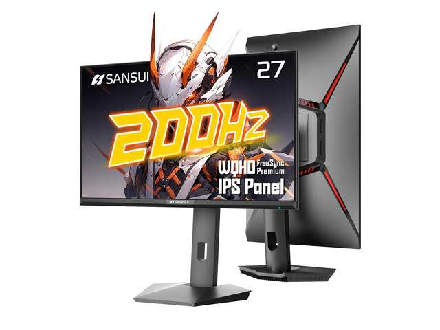 Gaming Monitor 27 inch 1440p 200Hz 180Hz Computer Monitor 1ms Fast IPS, WQHD, FreeSync Premium, Brightness 400Nits, 130% sRGB, 10Bits, HDR,...