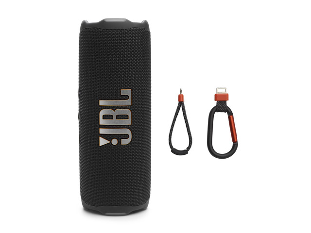 Flip 7 Portable Bluetooth Speaker, Waterproof and Drop-Proof - Black Up To 16 Hours Playtime, IP68 Dustproof Build, Clip-On Loop, USB C Lossless...