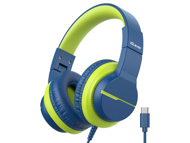 HS19S Kids Headphones USB C, Over-Ear for Toddler Boys Girls School SafeSound Tech, Stereo Sound, Kids Headphones with Cord, Durable Foldable 3.5mm...