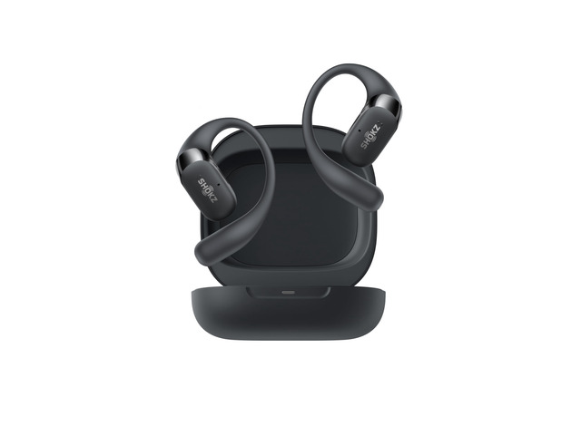 OpenFit 2 Open-Ear Earhook Bluetooth Earbuds, Black,48H Playtime Bundle with Carrying Bag; Powerful bass; IP55 Water-Resistant; AI call clarity;...