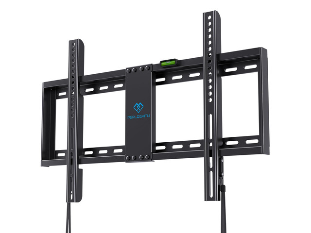 Fixed TV Wall Mount for 3282 inch TVs up to 132 lbs 1.2 low profile, quick lock & release pull cords, heavy-duty steel, fits 16/18/24 wood studs,...