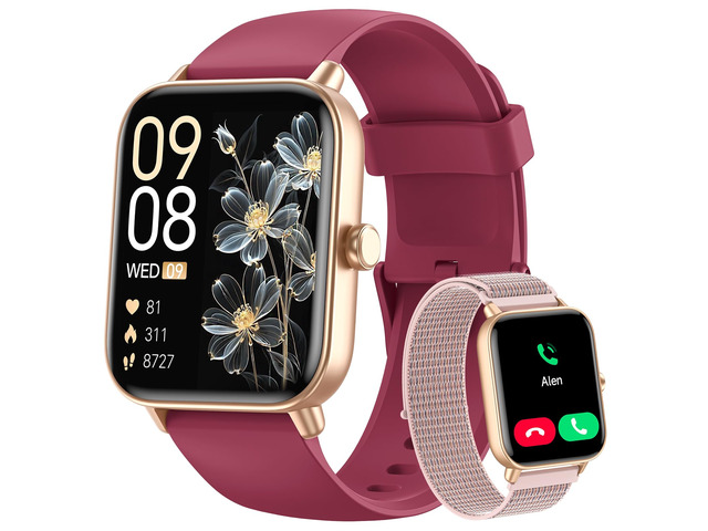 Smart Watches for Women, Compatible for Android/iPhones/Samsung Bluetooth Call & Text Alert, Alexa Built-in, 24/7 Heart Rate/SpO2/Sleep/Cycles...