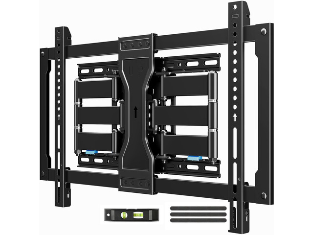 Ultra Slim TV Mount for 37-90' TVs, Max VESA 600x400, 132 lbs. 1.1in low profile space-saving design, swivel & tilt function, fits 12/16 inch wall...
