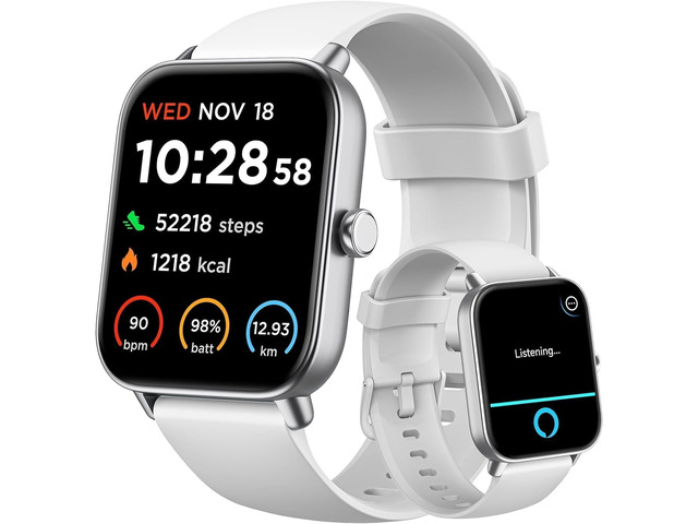 Smart Watches for Women Men [Alexa Built-in, 1.8'] Smartwatch with Heart Rate/SpO2/Sleep/Stress, 101+ Sports Modes, IP68 Waterproof, Pedometer...