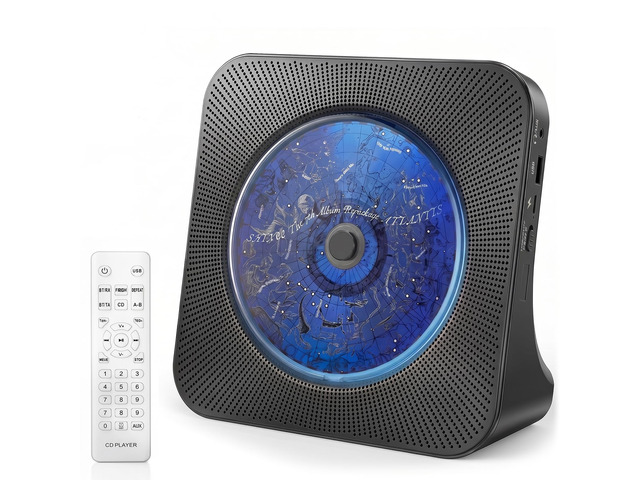 CD Player Portable Bluetooth Desktop CD Players for Home Portable CD Player with Bluetooth with Timer Built-in HiFi Speakers with LCD Screen...