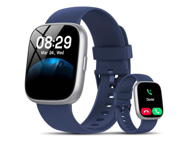 Smart Watch with Alexa Built-in, 1.83' HD Bluetooth Calling Fitness Tracker Fitness Watch with Heart Rate/Sleep Monitor, 120+ Sport Modes, DIY...