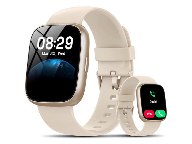 Smart Watch with Alexa Built-in, 1.83' HD Bluetooth Calling Fitness Tracker Fitness Watch with Heart Rate/Sleep Monitor, 120+ Sport Modes, DIY...