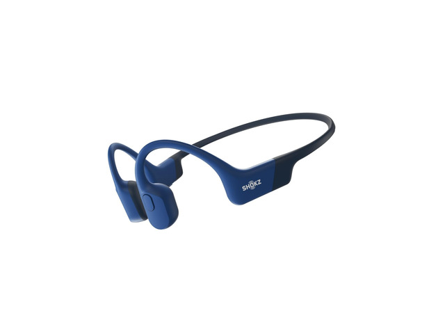 OpenRun Bone Conduction Bluetooth Headphones, Blue, USB-C Charging Bundle with Sweat HeadbandOpen ear comfort; Lightweight & Secure fit; IP67 water...