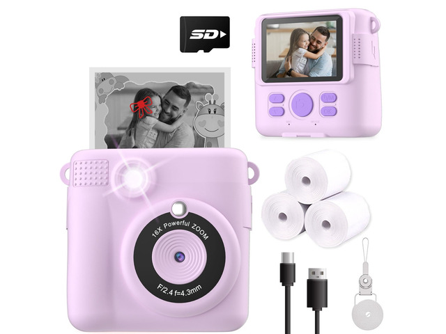 Instant Print Camera for Kids, Christmas Birthday Gifts for Girls Boys Age 3-12,Kids Digital Cameras for Toddler, Portable Toy for 3 4 5 6 7 8 9 10...