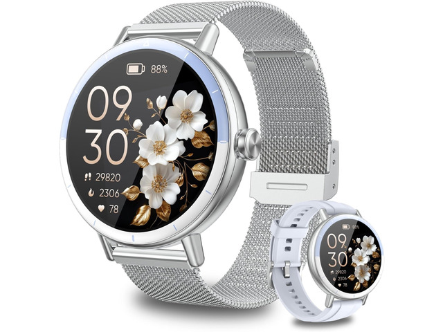 Smart Watches for Women Android/iPhone, Fitness Tracker with Calls & Answer IP68 Waterproof/Activity Pedometer/ Heart Rate/SpO2 Monitor/100+ Sports...