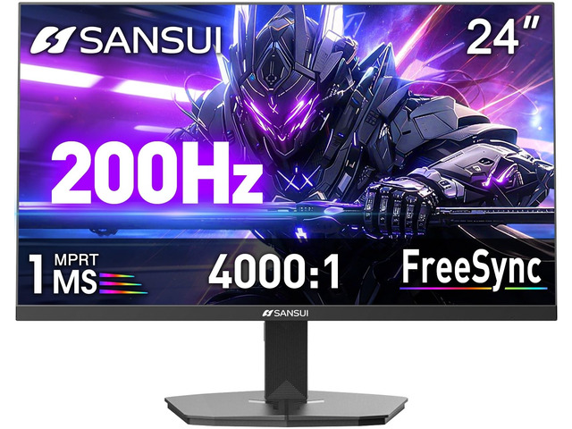 24' 1ms 200Hz Gaming Monitor, 24 Inch PC Monitor FHD 1080P, FreeSync Computer Monitor Screen with 4000:1 Contrast, 110% sRGB, HDMI & DP Ports, VESA...