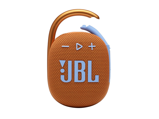 Clip 4, Orange - Portable Bluetooth 5.1 Speaker - Up to 10 Hours of Play - Waterproof & Dust Resistant - Includes Noise & Echo-Canceling Speakerphone
