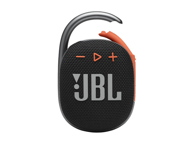 Clip 4, Black/Orange - Portable Bluetooth 5.1 Speaker - Up to 10 Hours of Play - Waterproof & Dust Resistant - Includes Noise & Echo-Canceling...