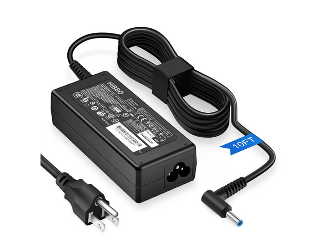 Extra Long 10FT Charger for HP Laptop 65W 45W Smart Blue Tip Power Adapter Fit for HP Pavilion x360,Envy 11 13 15,EliteBook 840 G3...