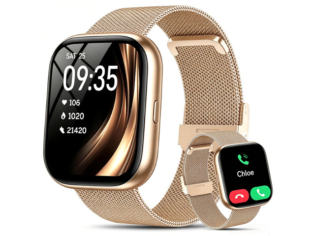 Smart Watch for Women with Alexa Built-in, 1.83' HD Touchscreen Fitness Tracker with Bluetooth Calls, Heart Rate/Sleep Monitor, 120+ Sports Fitness...
