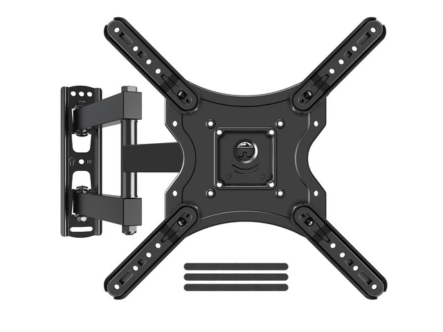 Full Motion TV Wall Mount for 26-60' TVs, Max VESA 400x400, 77 lbs. Articulating swivel & tilt arms, single stud center mounting design, sturdy...