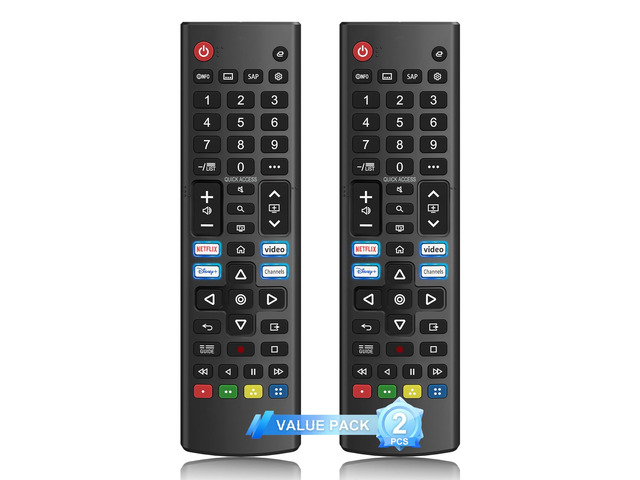 (Pack of 2) Replacement for LG-TV-Remote-Control,AKB76040302 Universal Remote for All LG 4K OLED UHD QLED MiniLED Smart TVs