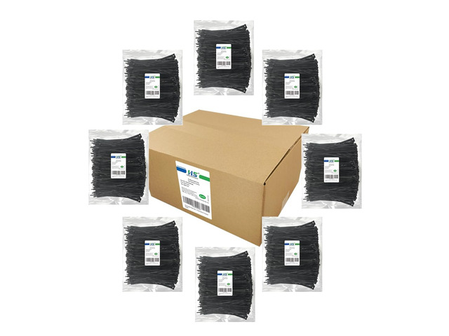 8 Inch Zip Ties Black 40 Pounds Tensile Strength Thin Straps (Bulk 8000 Pack) Nylon PA66 UV Resistant,Self-Locking Small Electrical Plastic Cable...