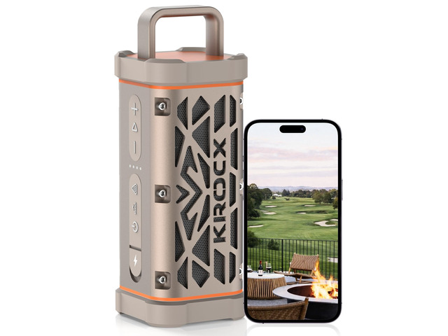 TRAVOR Premium Magnetic Bluetooth Speaker for Patio, Boat & Outdoor All-Aluminum Refined Finish with Magnetic Mount for Boat & Golf Cart, IP68...