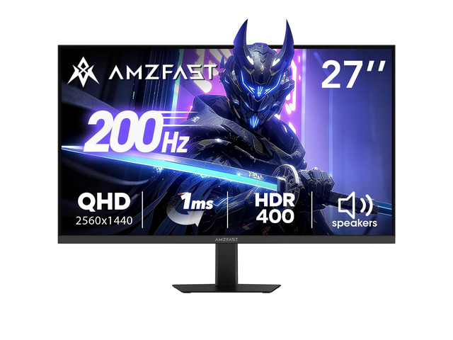 27 Inch Gaming Monitor 200Hz WQHD (2560 x 1440) Fast IPS,AMZG27F5Q Built-in Speakers, 1ms G-SYNC Compatible, HDR400, 132% sRGB, 96% DCI-P3, VESA...