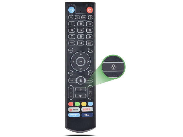 Replacement Intelligent Voice Backlit Remote for vSeeBox V5 Pro/V3 Plus/Pro Compatible with V6 Plus/ V5 Pro / V3 Plus/V3/ V2 /V1...