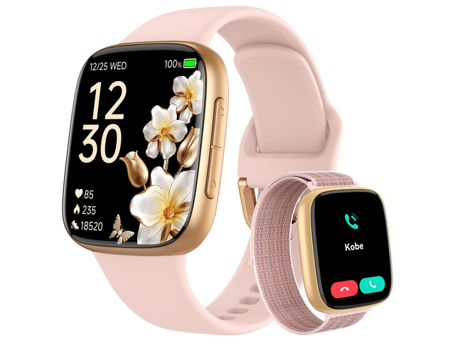 Smart Watch for Women(Make/Answer Call), 1.85' Ultra-HD Display Fitness Tracker with Heart Rate/Sleep/SpO Monitor, 110+ Sports Modes, 3ATM...