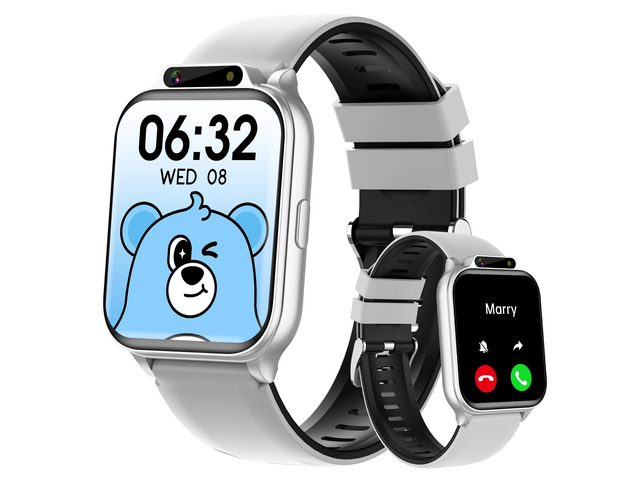 Smart Watch for Kids, 1.85' Fitness Tracker with Heart Rate, Sleep Monitor, IP68 Waterproof Smartwatches with Video Music, Pedometer, Game, NO...